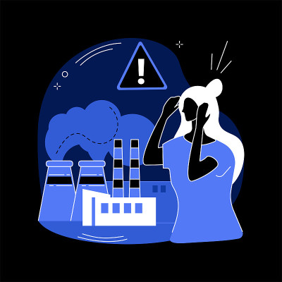 生态羞耻感抽象概念矢量插图。