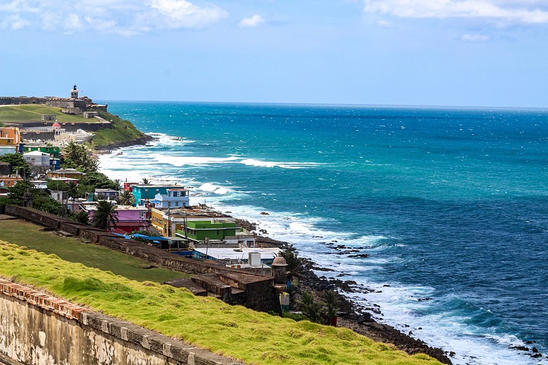 F Castillo San Felipe del Morro San Juan 的景色