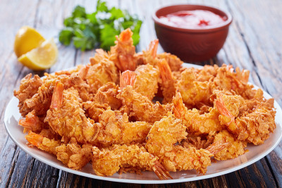 玉米片炸香酥虾