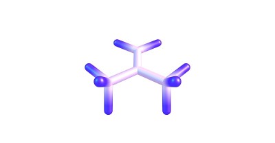 全氟异丁烯分子结构孤立在白色上