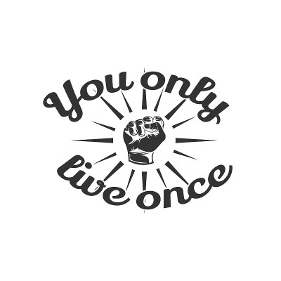 “YOLO”你只活一次手写的动机字母书法引用