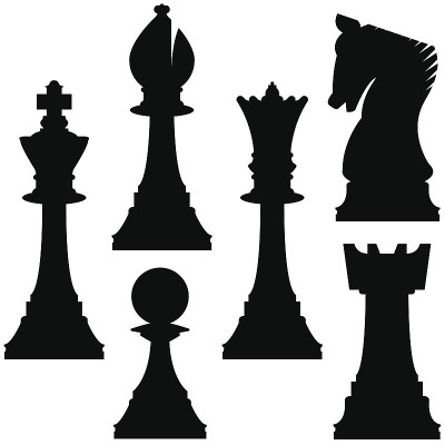 矢量剪影中的棋子