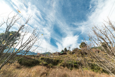 印度喜玛拉雅山脉的秋天
