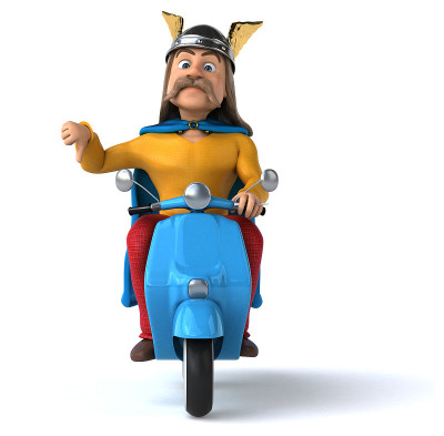 高卢乐趣- 3D插图