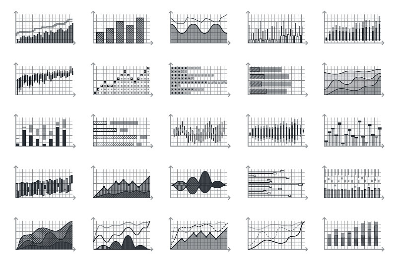 金融市场信息图业务图货币信息图投资数据概念增长图矢量图预览效果