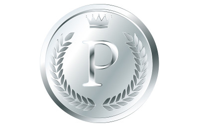 月桂花环和皇冠字母硬币，P