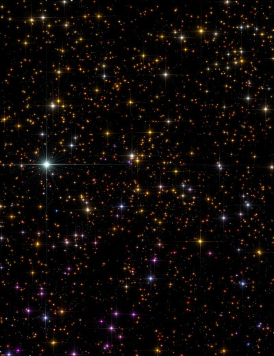 黑暗天空中的北极星(星状)