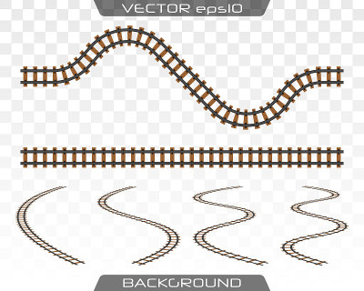 Rails and sleepers. Vector.