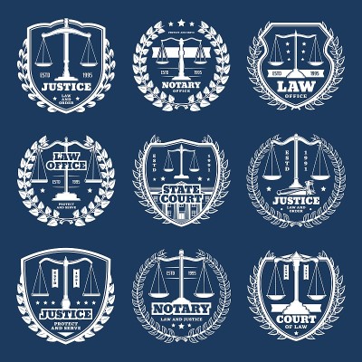 公证处矢量图标，公证处标志