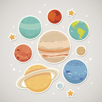 贴纸与行星