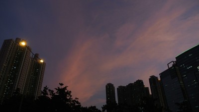 台风前的天空