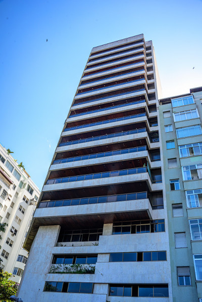 科帕卡巴纳区现代化的高层住宅建筑