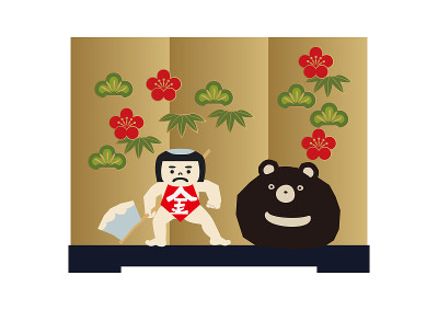 Amulet doll for May festival.Symbol of Japan's ear