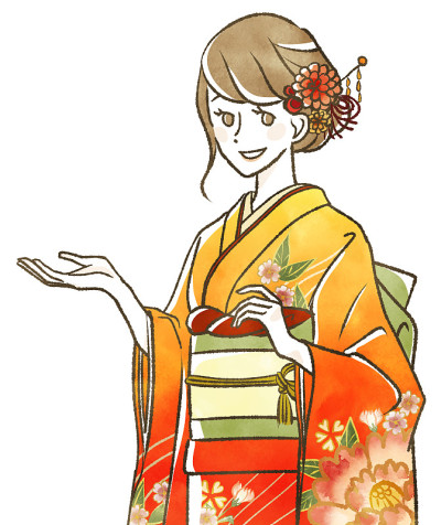 穿和服的妇女