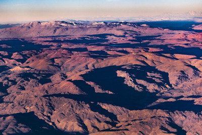 安第斯山脉空中景观场景