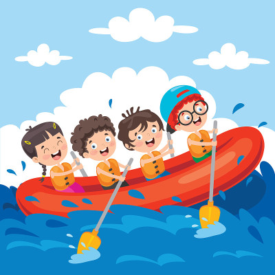 一群小孩子漂流