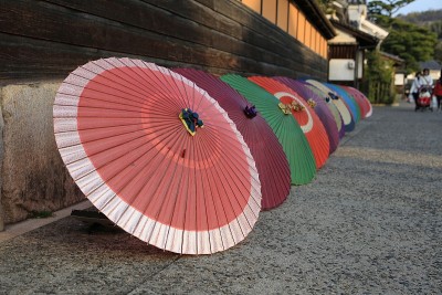 日本伞的照明