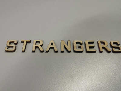 Strangers word quote heading title