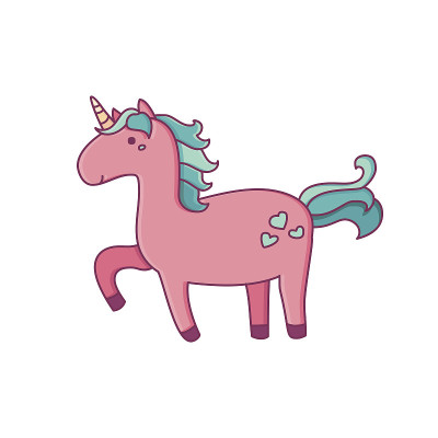 矢量插图的魔法独角兽。