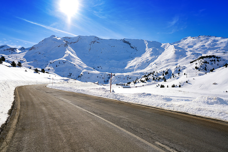 赛勒雪路雪韦斯卡比利牛斯山西班牙