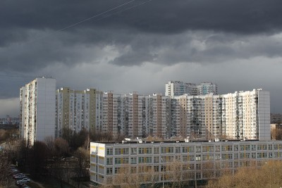 俄罗斯莫斯科市的多层住宅楼