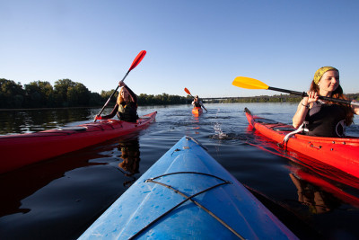 Kayaking.