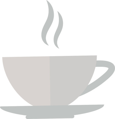 杯咖啡前视图矢量插图
