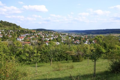 在Calw地区的Simmozheim村的景色