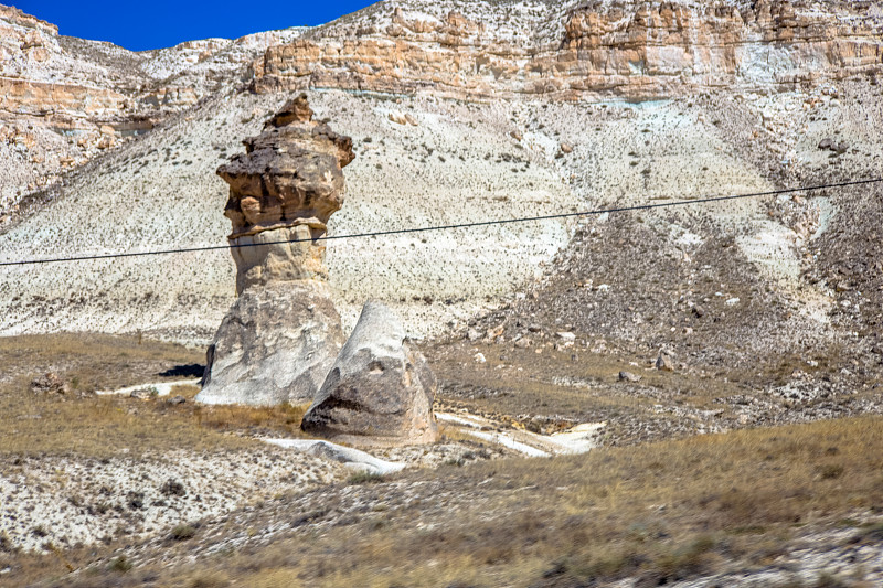 Nevşehir, Göreme，卡帕多西亚，土耳其。岩层，窑洞，自然奇观，土耳其卡帕多西亚。