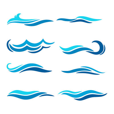 收集海浪图标标志