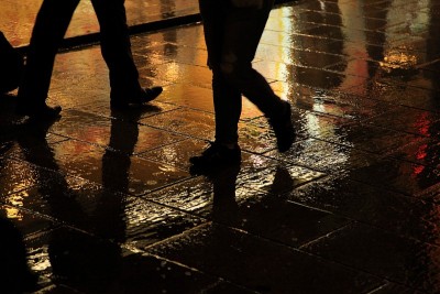 雨中漫步