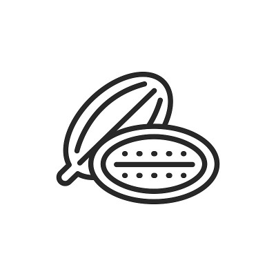 Cardamon seeds black line icon. Spices product. Ve