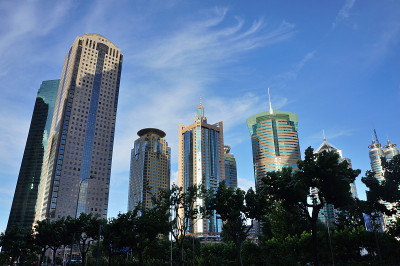 陆家嘴的城市景观