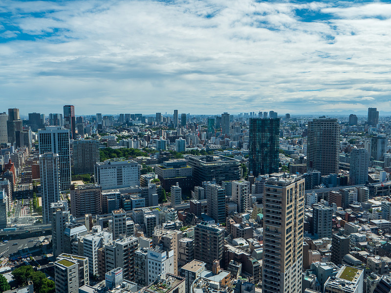 东京大都会和摩天大楼的景观