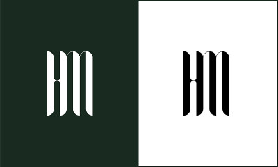 HM,MH抽象字母标志组合