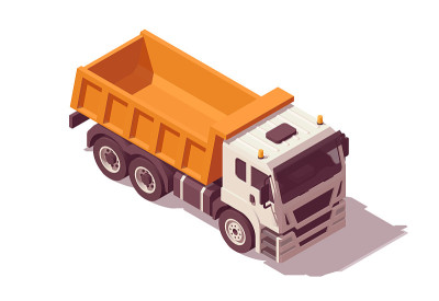 等距自卸车。矢量图