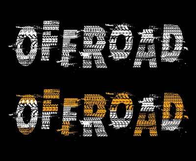 汽车off道路印刷轮胎轨迹矢量
