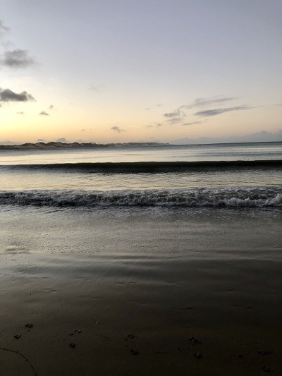 日落与海洋