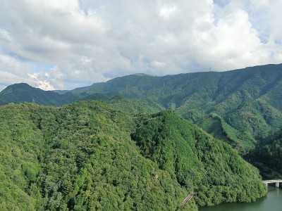 高畑湖景观，鸟瞰图