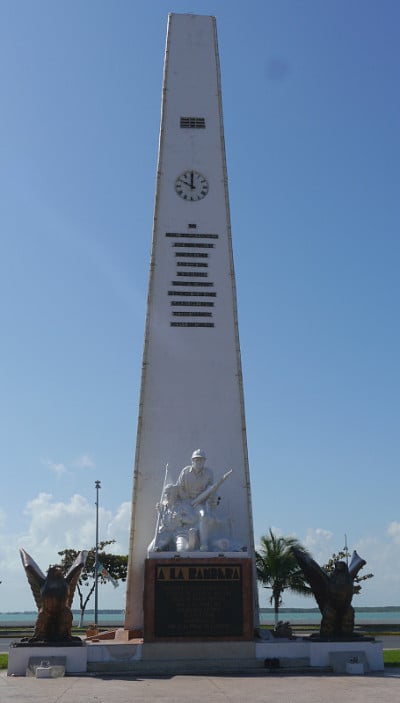 Chetumal墨西哥海滩夏季战争塔建筑象征和地标