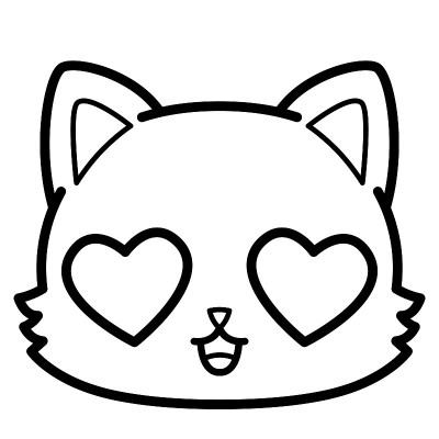 孤独可爱的猫在爱的表情