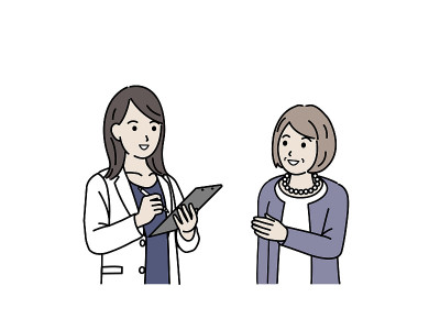 医生和老妇人体检说明