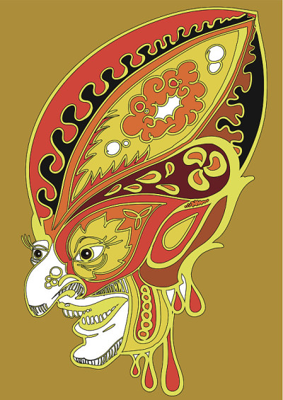 杂耍狂欢节面具小丑