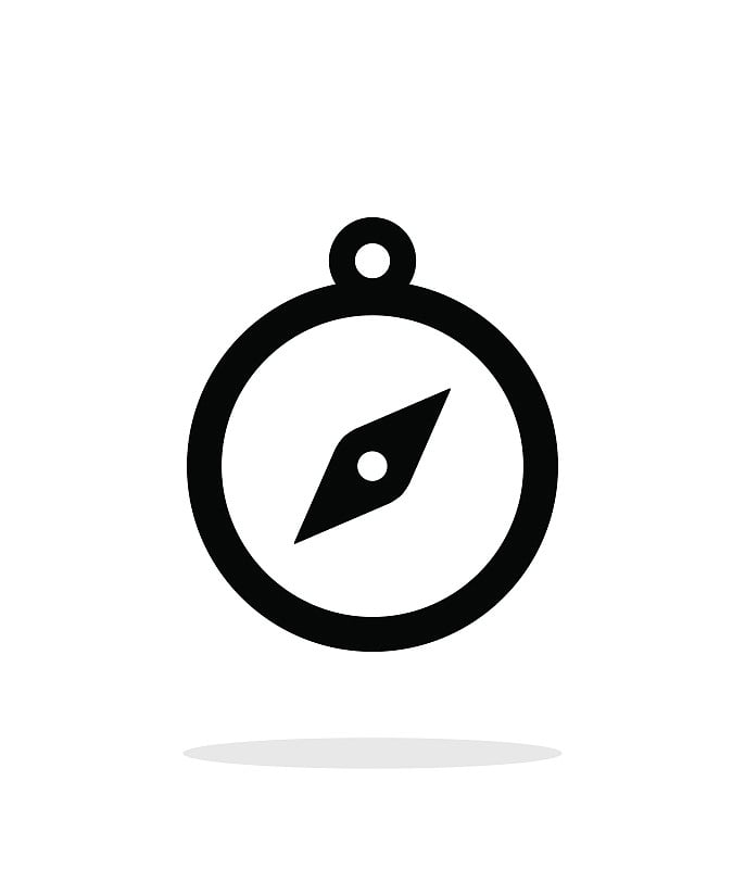 Hand compass icon on white background.