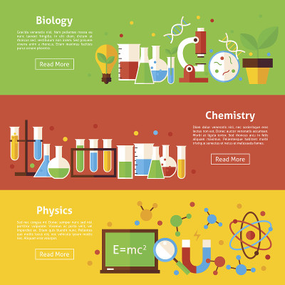 生物化学物理科学水平条幅