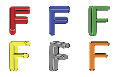六个字母(F) 3d