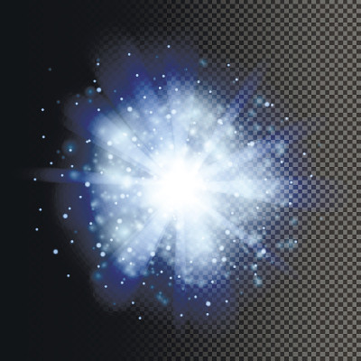 星星闪耀着光芒