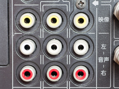 电视后面板，RCA插座
