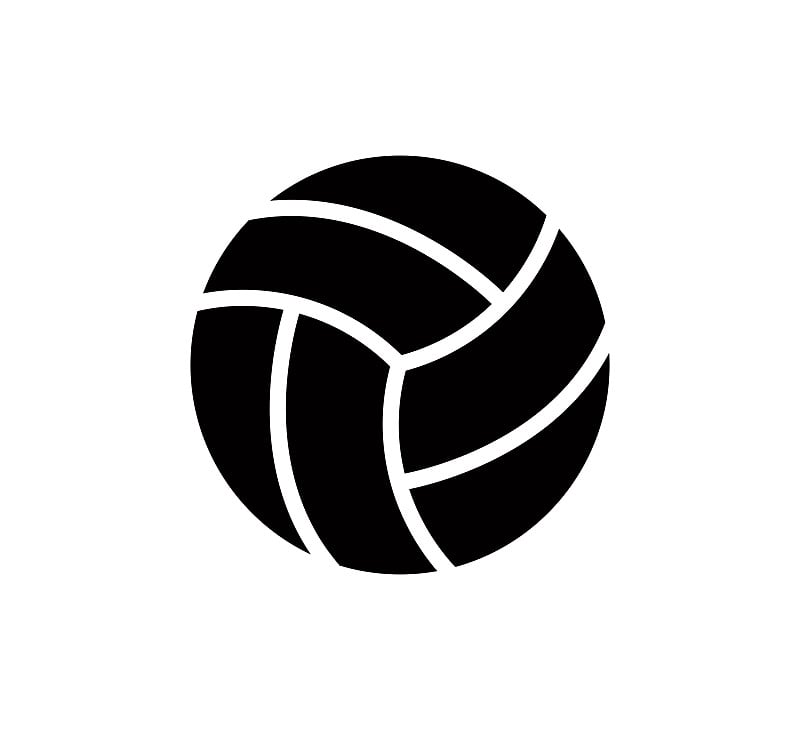 Volley ball icon vector logo design template