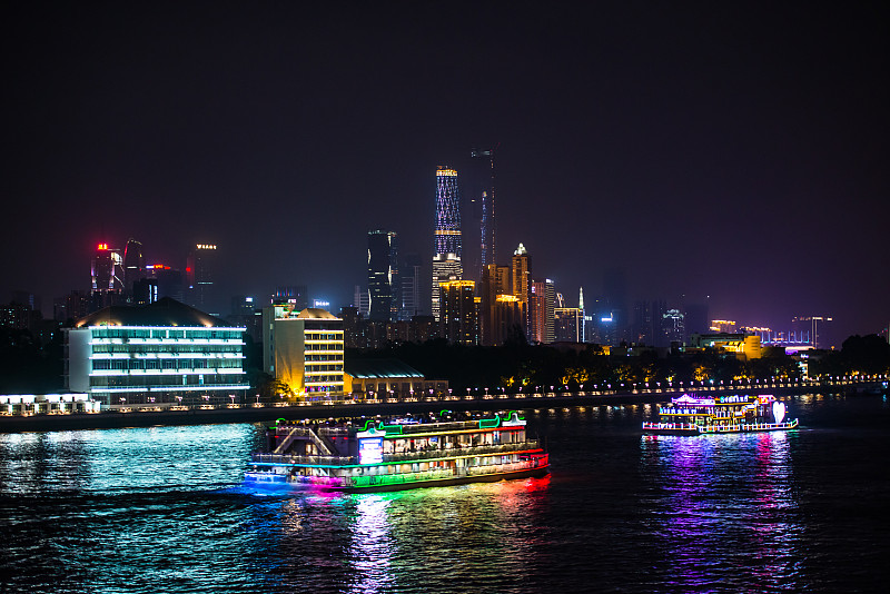 广州CBD大厦及珠江夜景